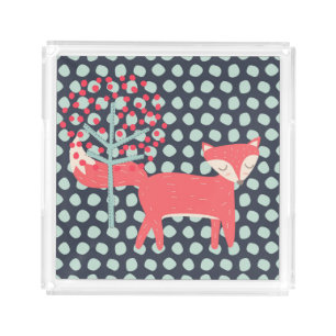 Retro Fox Acrylic Tray