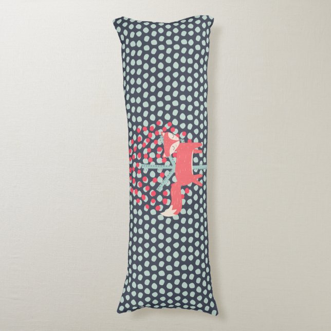 Retro Fox Body Pillow (Front Vertical)