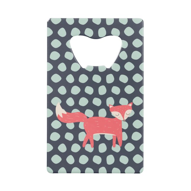 Retro Fox Credit Card Bottle Opener (Front)
