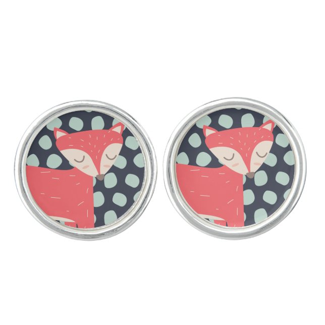 Retro Fox Cufflinks (Front)
