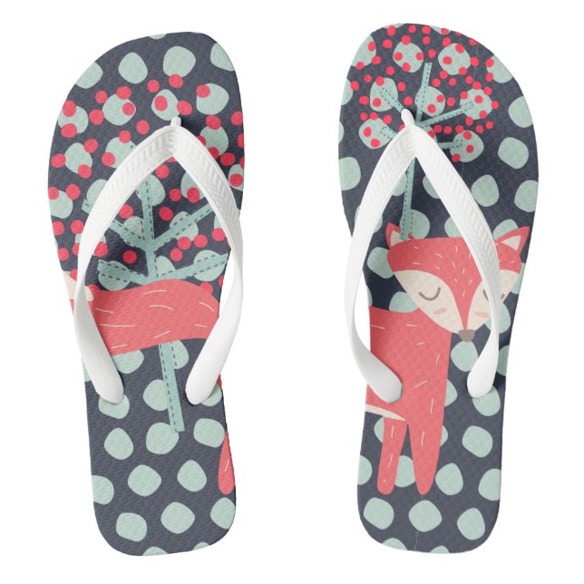 Retro Fox Flip Flops (Footbed)