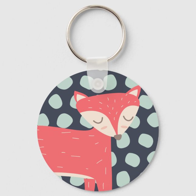 Retro Fox Keychain (Front)