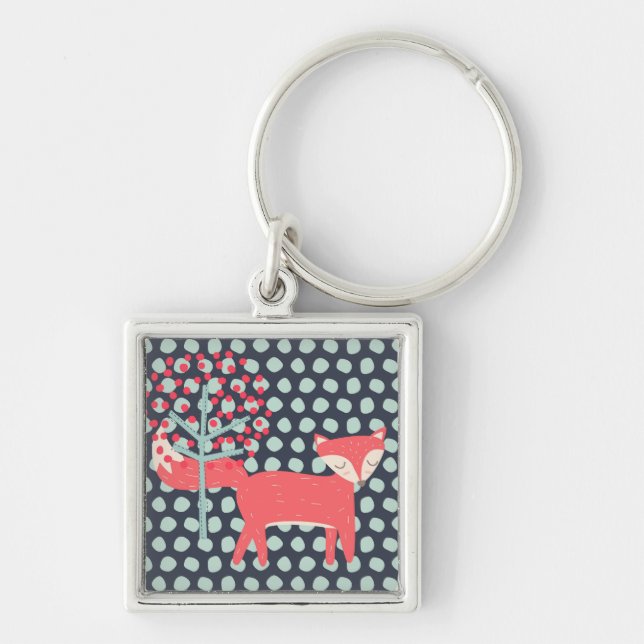 Retro Fox Keychain (Front)
