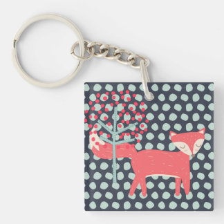 Retro Fox Keychain