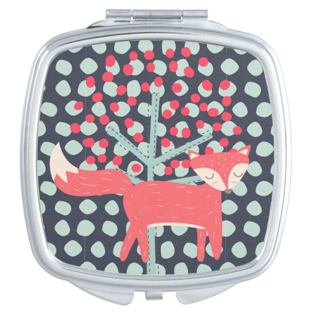 Retro Fox Mirror For Makeup (Front)
