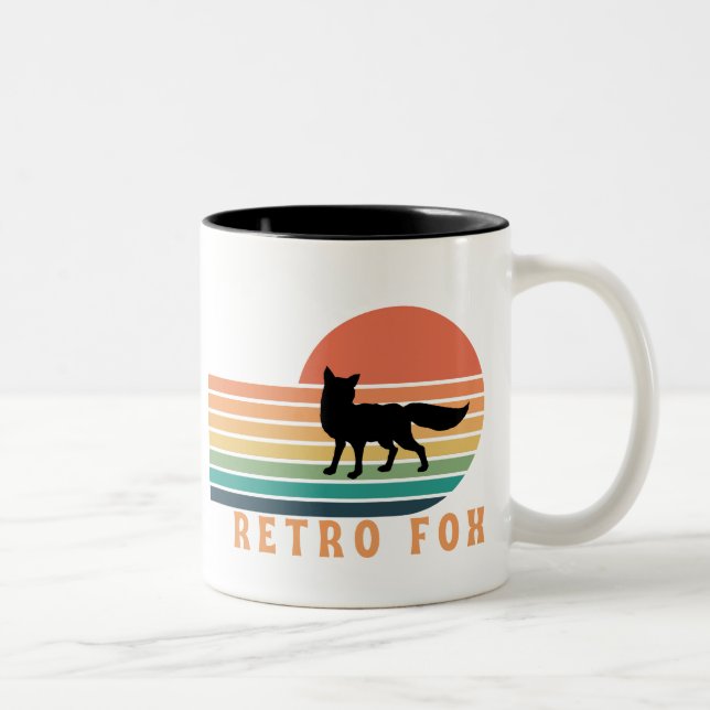 Retro Fox Two-Tone Coffee Mug (Right)