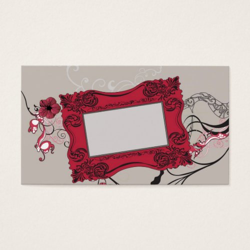 Retro frame Profile Card Business Card Template