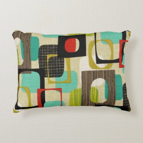 Retro Framed Tan Decorative Pillow