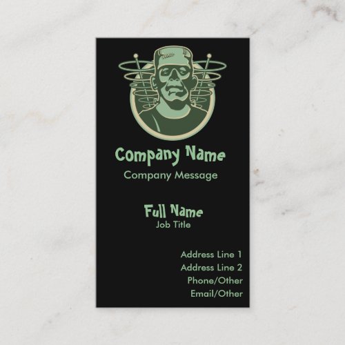 Retro Frankenstein Business Cards