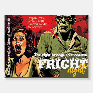 Retro Frankenstein Vintage Horror Halloween Party Foam Board
