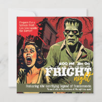 Retro Frankenstein Vintage Horror Halloween Party