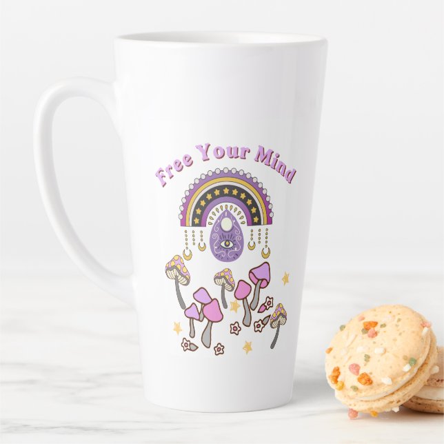 Retro Free Your Mind Latte Mug (In Situ)