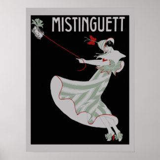 Retro French 1920s style Mistinguett 2 Poster