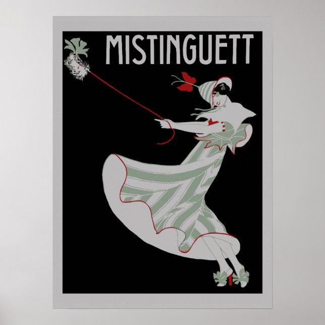 Retro French 1920s style Mistinguett 2 Poster (Front)