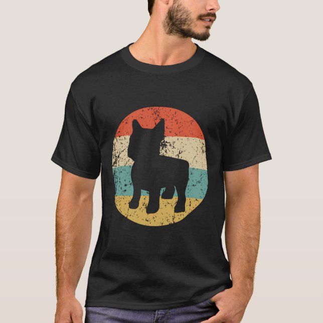 Retro French Bulldog Dog Breed Icon T-Shirt (Front)