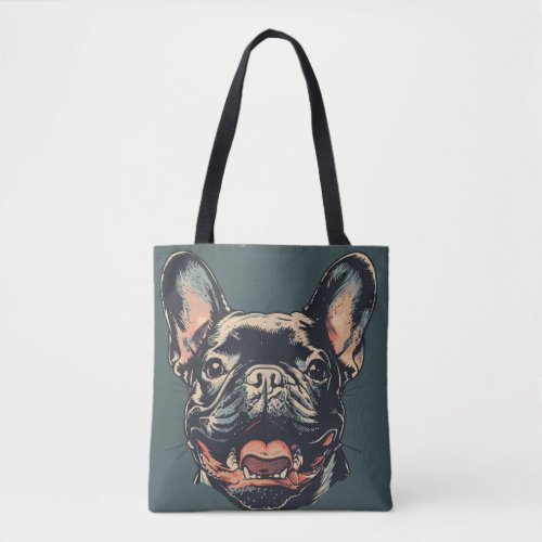 Retro French Bulldog Tote Bag