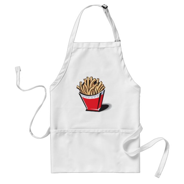 retro french fries design adult apron (Front)