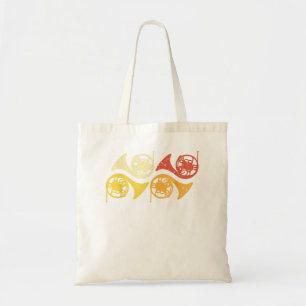 Retro French Horn Player Hornist Brass Instrument Tote Bag
