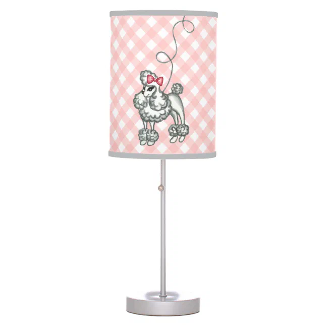 Retro French Pink Poodle Lamp Decor Zazzle
