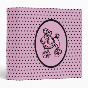 Retro French Poodle Binder Gift