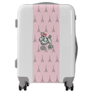Retro French Poodle Eiffel Tower  Luggage