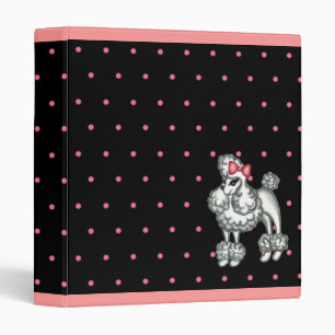 Retro French Poodle School Scrapbook Binder