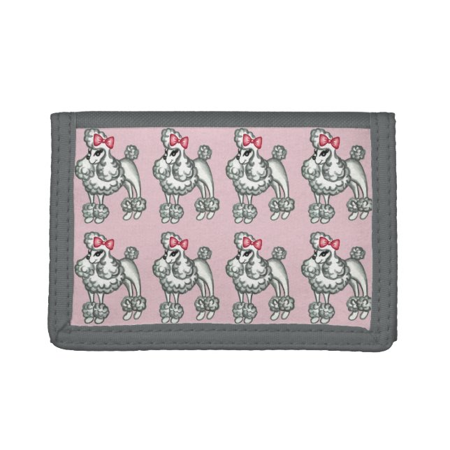 Retro French Poodles Wallet Gift (Front)