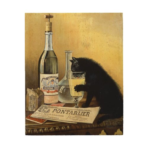 Retro french poster absinthe bourgeois