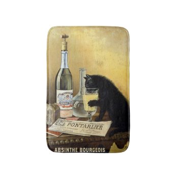 Retro French Poster "absinthe Bourgeois" Bath Mat by parisjetaimee at Zazzle
