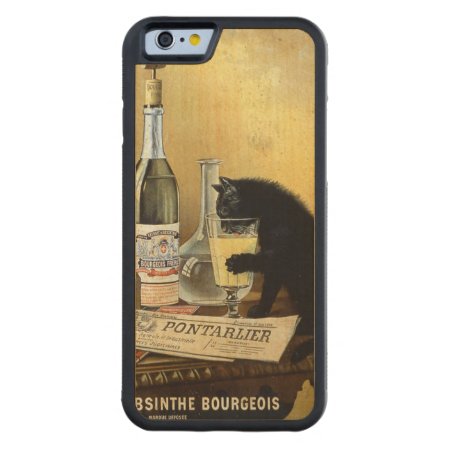 Retro French Poster "absinthe Bourgeois" Carved Maple Iphone