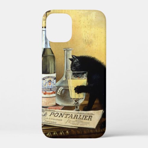 Retro french poster absinthe bourgeois iPhone 12 mini case