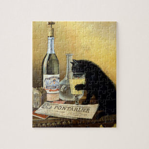 Retro french poster "absinthe bourgeois" jigsaw puzzle