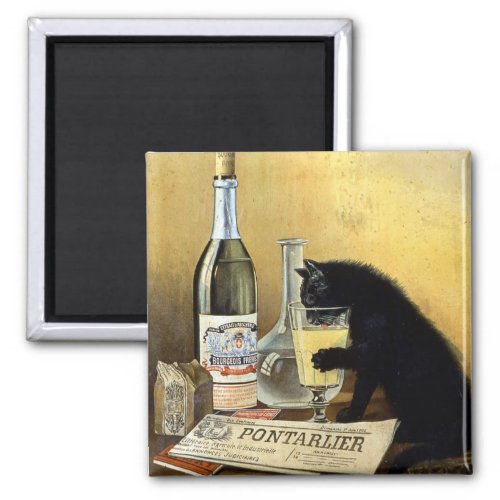 Retro french poster absinthe bourgeois magnet