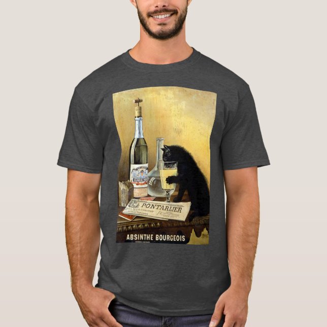 Retro french poster "absinthe bourgeois" T-Shirt (Front)