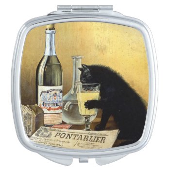 Retro French Poster "absinthe Bourgeois" Vanity Mirror by parisjetaimee at Zazzle
