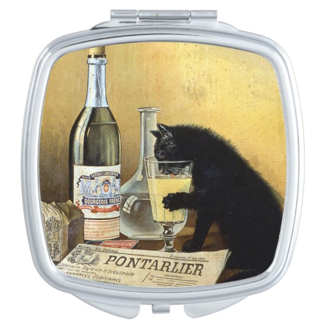 Retro french poster "absinthe bourgeois" vanity mirror (Front)
