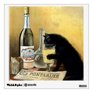 Retro french poster "absinthe bourgeois" wall sticker