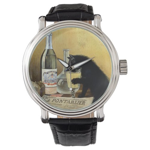 Retro french poster absinthe bourgeois watch