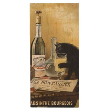 Retro French Poster "absinthe Bourgeois" Wood Flash Drive by parisjetaimee at Zazzle