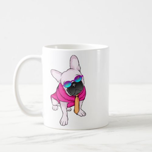 Retro Frenchie 90s Style French Bulldog wearing Su Coffee Mug