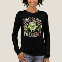 Retro Frog Jesus Thinks I'm A Delight Funny