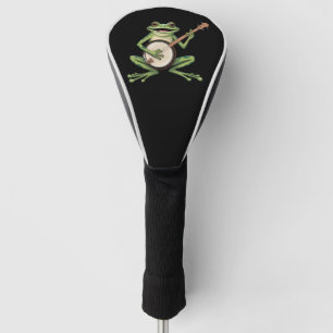 Retro Frog Playing Banjo 90s Music Lovers Vintage Golf Head Cover