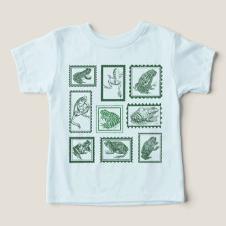 Retro Frogs Vintage Stamp Tattoo 90s Frog Toddler T-shirt