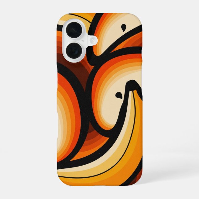 Retro Fruit Waves iPhone Case (Back)