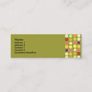 Retro fruits profile card