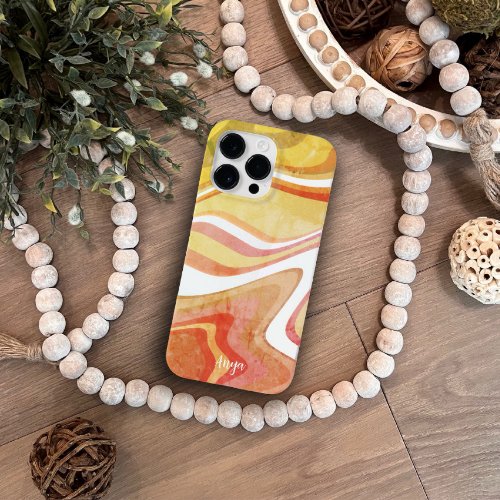 Retro Fun Abstract Stripe Name Modern Inspirivity  Case_Mate iPhone 14 Pro Max Case