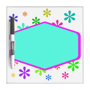 Retro Fun and Flowers Dry Erase Board