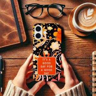 Retro Fun Brown Floral Inspirivity Girly Name iPhone 13 Pro Max Case