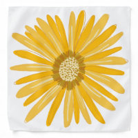 Retro Fun Daisy Flower Pattern Yellow White