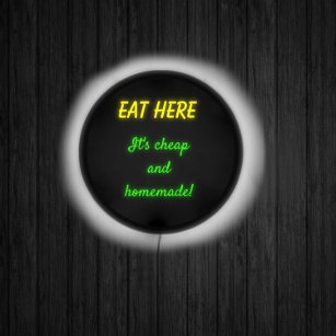 Retro Fun Diner Style Neon Look Homemade Kitchen  LED Sign